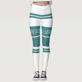 Great Vibes Green Luxury Leggings for women.
