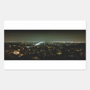 Great View Overlooking the City Lights at Night Sticker
