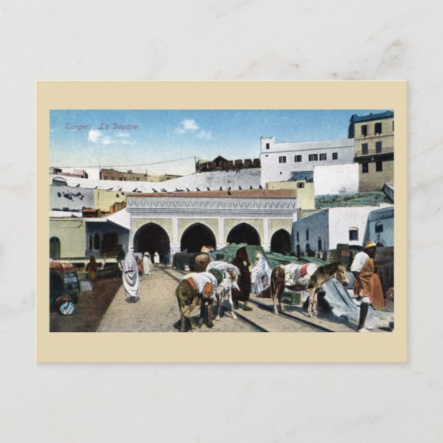 Great vintage Morocco Tangier customs office Postcard (Front)