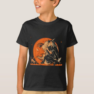 Great Vintage Witch and Moon Halloween  T-Shirt
