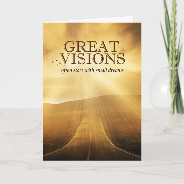 Great Visions Business Path Sunlit Endless Road Card (Front)