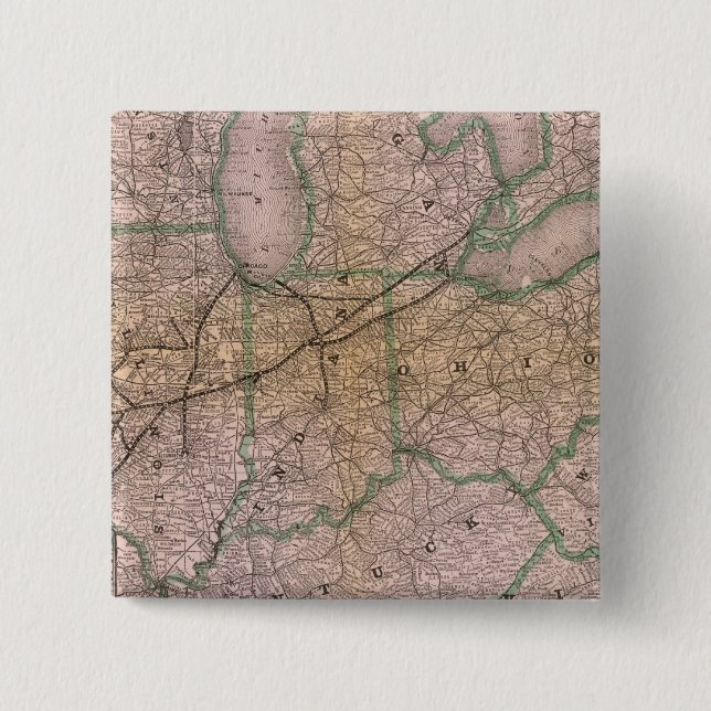 Great Wabash System 2 Inch Square Button (Front)