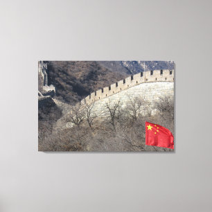 great wall flag canvas print