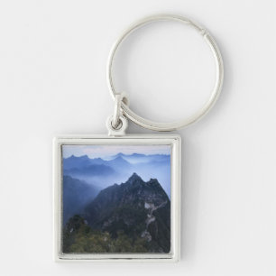 Great Wall in early morning mist, China Keychain
