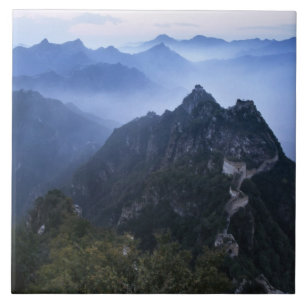 Great Wall in early morning mist, China Tile