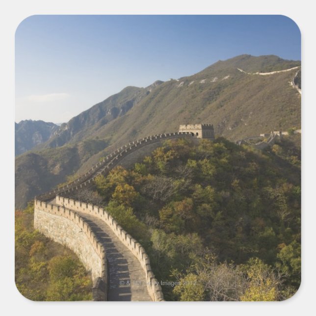 Great Wall of China at Mutianyu 2 Square Sticker (Front)