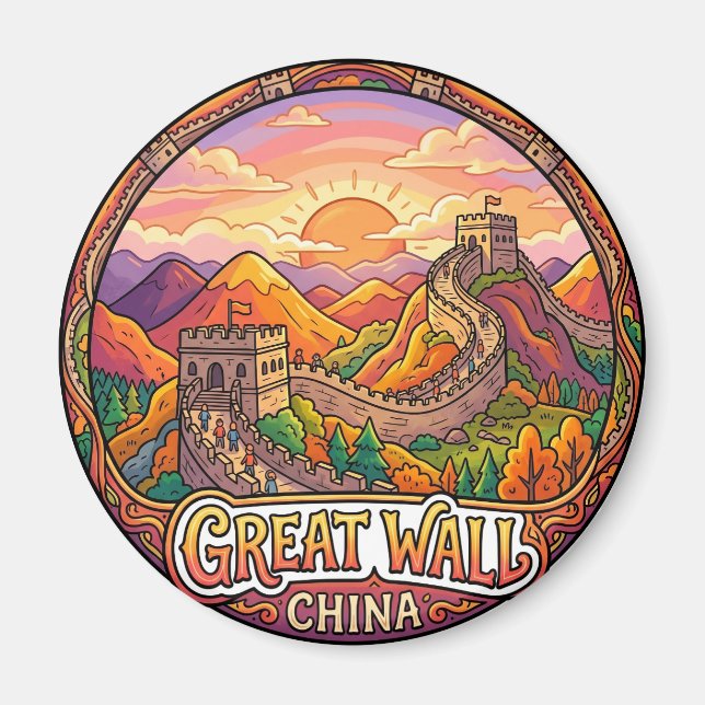 Great Wall of China (Badaling Section) China Magnet (Front)