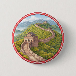 Great Wall Of China Button