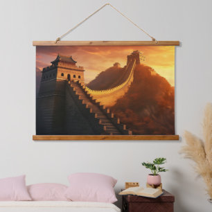 Great Wall of China Sunset – Majestic Hanging Tapestry