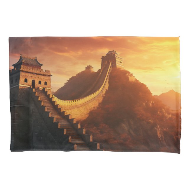 Great Wall of China Sunset – Majestic Pillowcase (Front)
