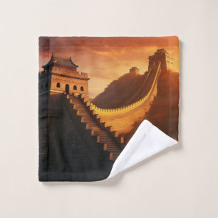 Great Wall of China Sunset – Majestic Wash Cloth