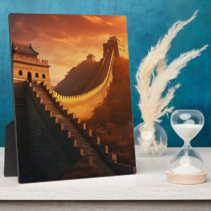 Great Wall of China Sunset Plaque – Majestic Asian