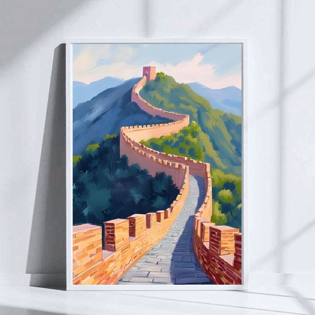 Great Wall of China Travel Painting  Poster (Creator Uploaded)