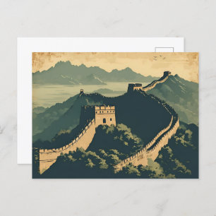 Great Wall of China Travel Postcard