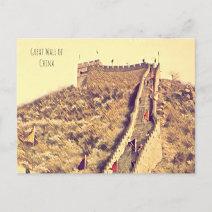 Great Wall of China travel Postcard