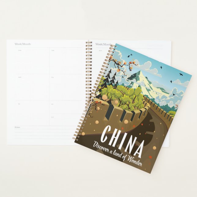Great wall of China travel poster Planner (Display)