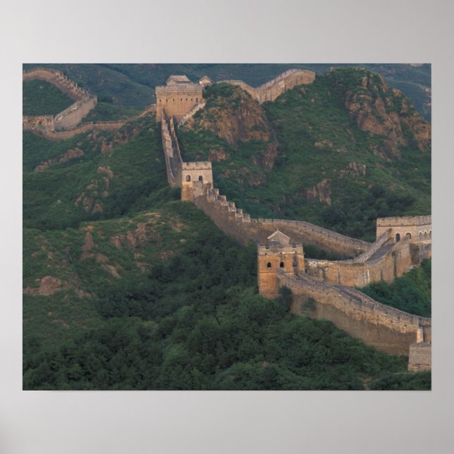 Great Wall winding through mountains. Poster (Front)