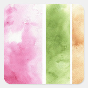 great watercolor background - watercolor paints 6 square sticker