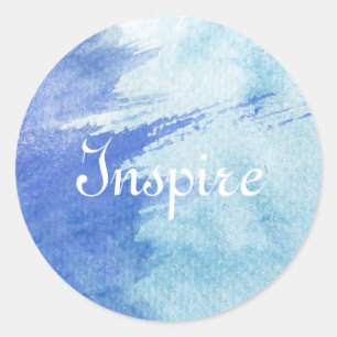 great watercolor background - watercolor paints classic round sticker