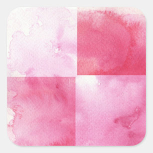 great watercolor banners for your design square sticker