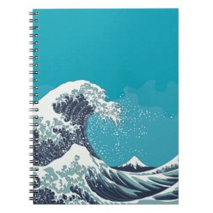 Great Wave and Mount Fuji vintage japanese woodcut Notebook