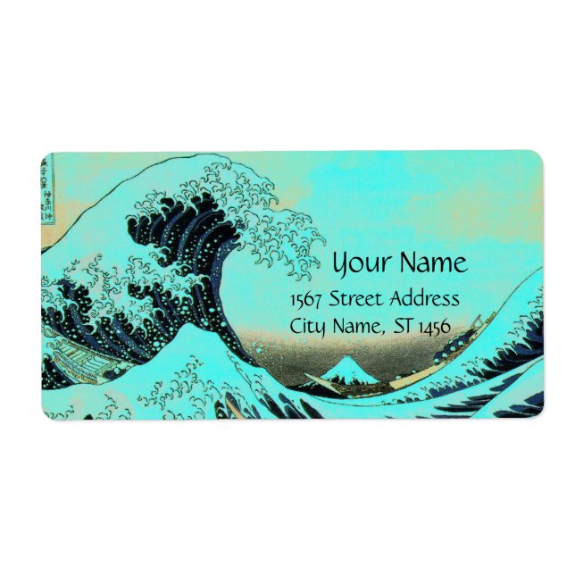 GREAT WAVE Blue White (Front)