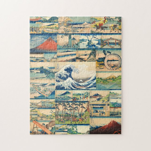 Great Wave Hokusai Mount Fuji Japanese Prints Jigsaw Puzzle (Vertical)