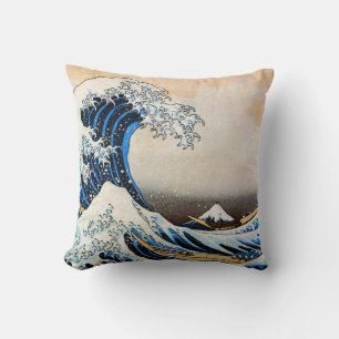 Great Wave, Hokusai, Ukiyo-e Throw Pillow