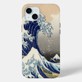 Great Wave Kanagawa Fine Art 葛飾北斎「神奈川沖浪裏 iPhone 15 Mini Case