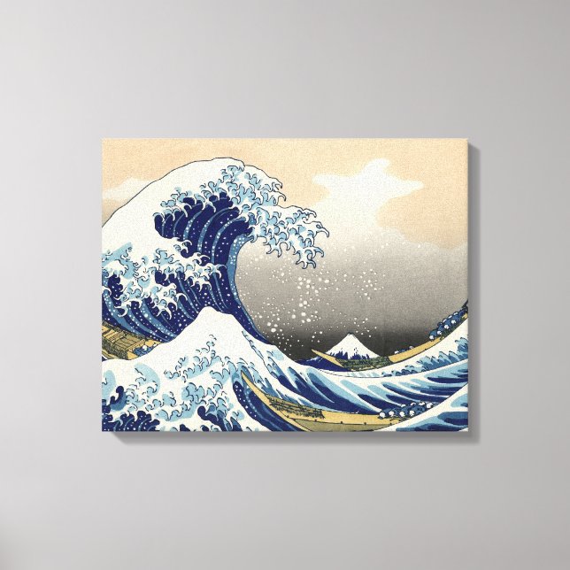 Great Wave Kanagawa Japanese Painting Canvas Print (Front)