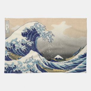 Great Wave Kanagawa Japanese Painting Kitchen Towel