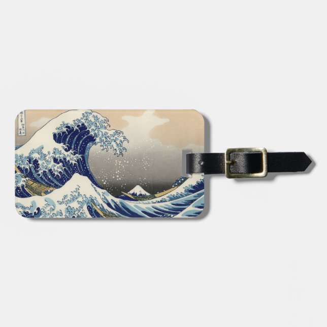 Great Wave Kanagawa Japanese Painting Luggage Tag (Front Horizontal)