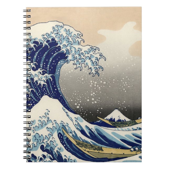 Great Wave Kanagawa Japanese Painting Notebook (Front)