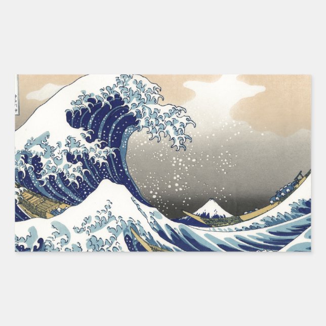 Great Wave Kanagawa Japanese Painting Sticker (Front)
