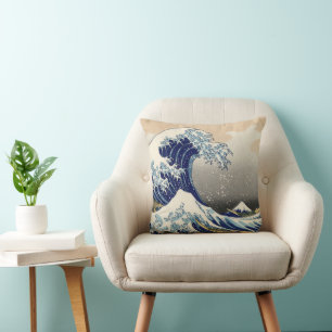 Great Wave Kanagawa Japanese Painting Throw Pillow