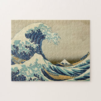 Great Wave Kanagawa Vintage Illustration Japanese Jigsaw Puzzle