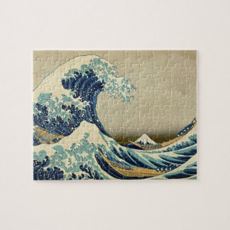 Great Wave Kanagawa Vintage Illustration Japanese Jigsaw Puzzle