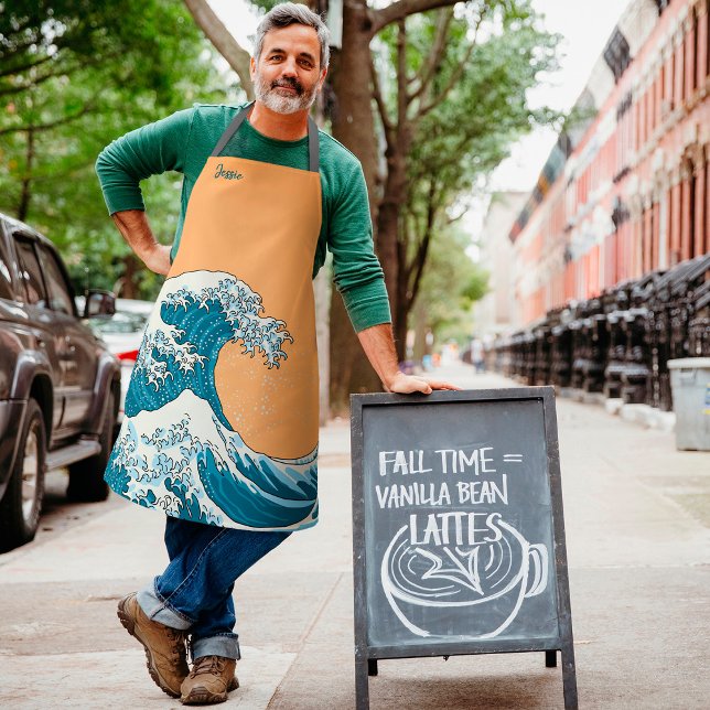 Great wave - light blue apron (Creator Uploaded)