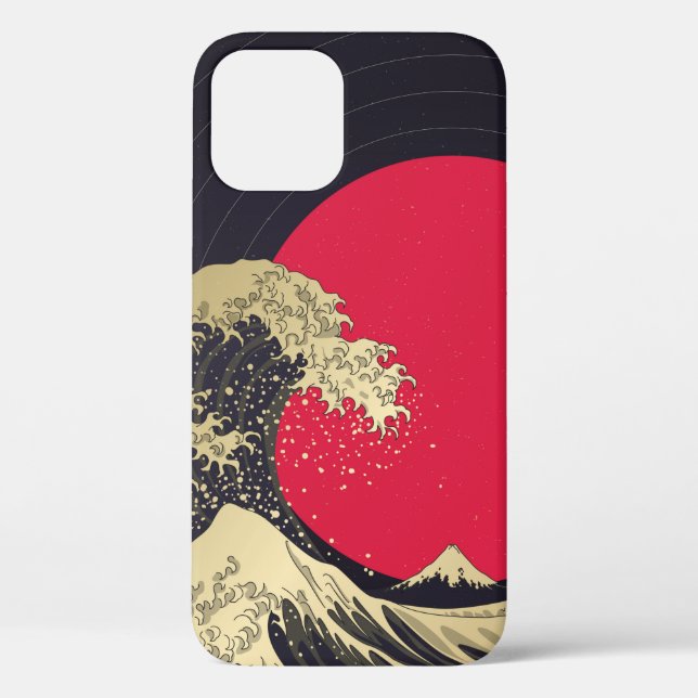 "Great Wave of kanagawa". Hokusai, Japanese wave i Case-Mate iPhone Case (Back)