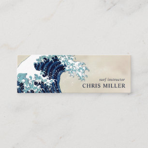 Great Wave off Kanagawa by Hokusai Surfer Mini Business Card