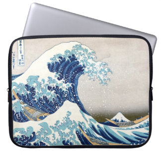 Great Wave Off Kanagawa Hokusai Japanese Fine Art Laptop Sleeve