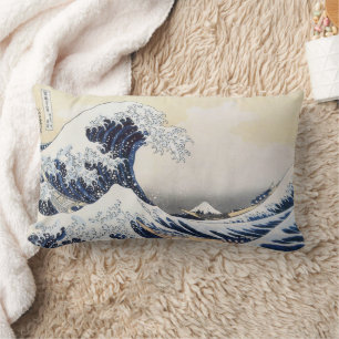Great Wave off Kanagawa Hokusai Lumbar Pillow