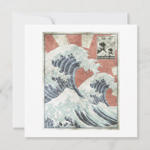 Great Wave Off Kanagawa Japanese Aesthetic Art Invitation