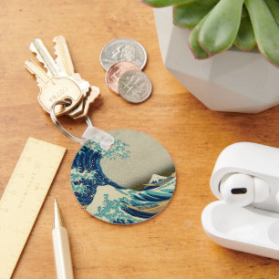 Great Wave off Kanagawa & Japanese Art /Japan Keychain