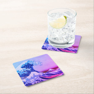 Great Wave off Kanagawa & Japanese Art /Japan Square Paper Coaster