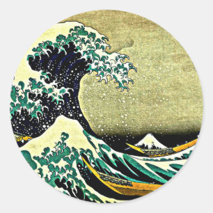 Great Wave off Kanagawa - Katsushika Hokusai 1832 Classic Round Sticker
