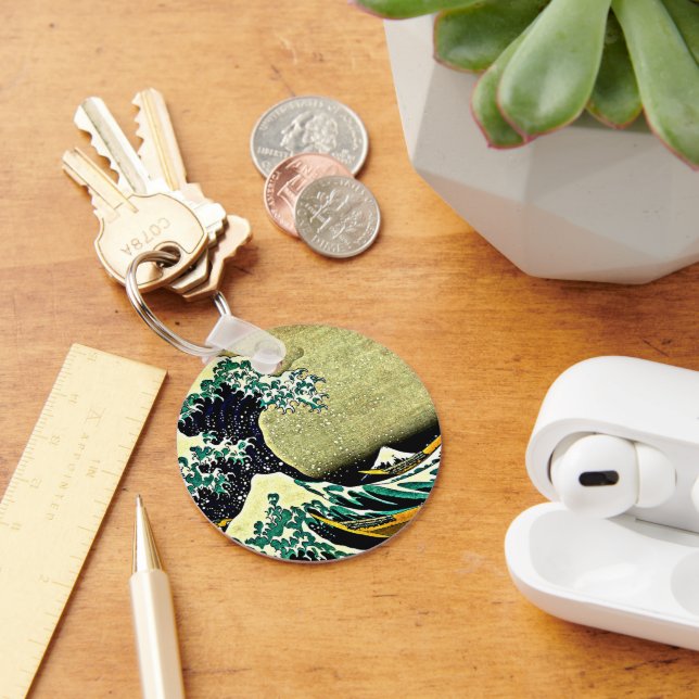 Great Wave off Kanagawa - Katsushika Hokusai, Keychain (Desk)