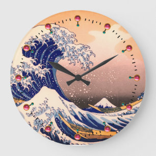 GREAT WAVE OFF KANAGAWA LARGE CLOCK