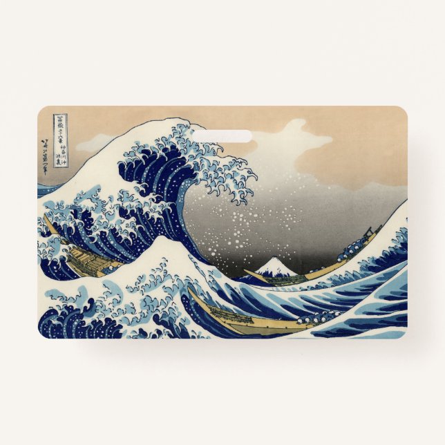 Great Wave off Kanagawa & Mount Fuji Japan Sea Badge (Front)