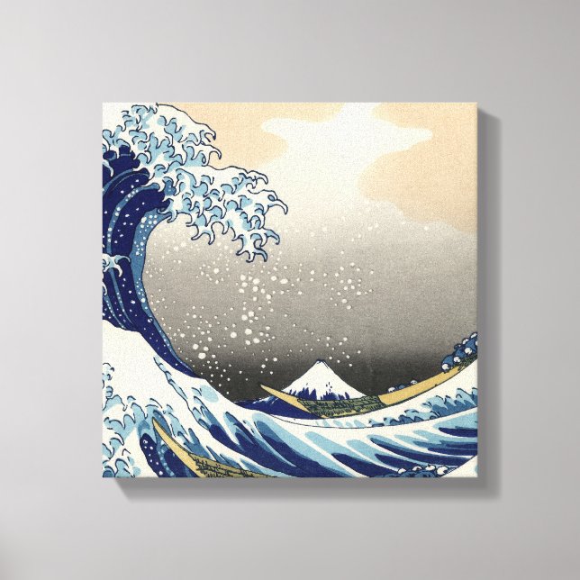 Great Wave off Kanagawa & Mount Fuji Japan Sea Canvas Print (Front)